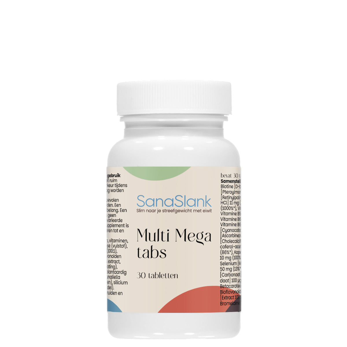 SanaSlank megavitaminen en mineralen (30 tabletten)