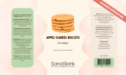SanaSlank Appel-Kaneel Biscuits XXL – Eiwitrijk & Low Carb (24 zakjes)