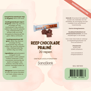 XXL Pakket – Sanaslank Reep Puur met Praliné (20 stuks, eiwitrijk & vezelrijk)
