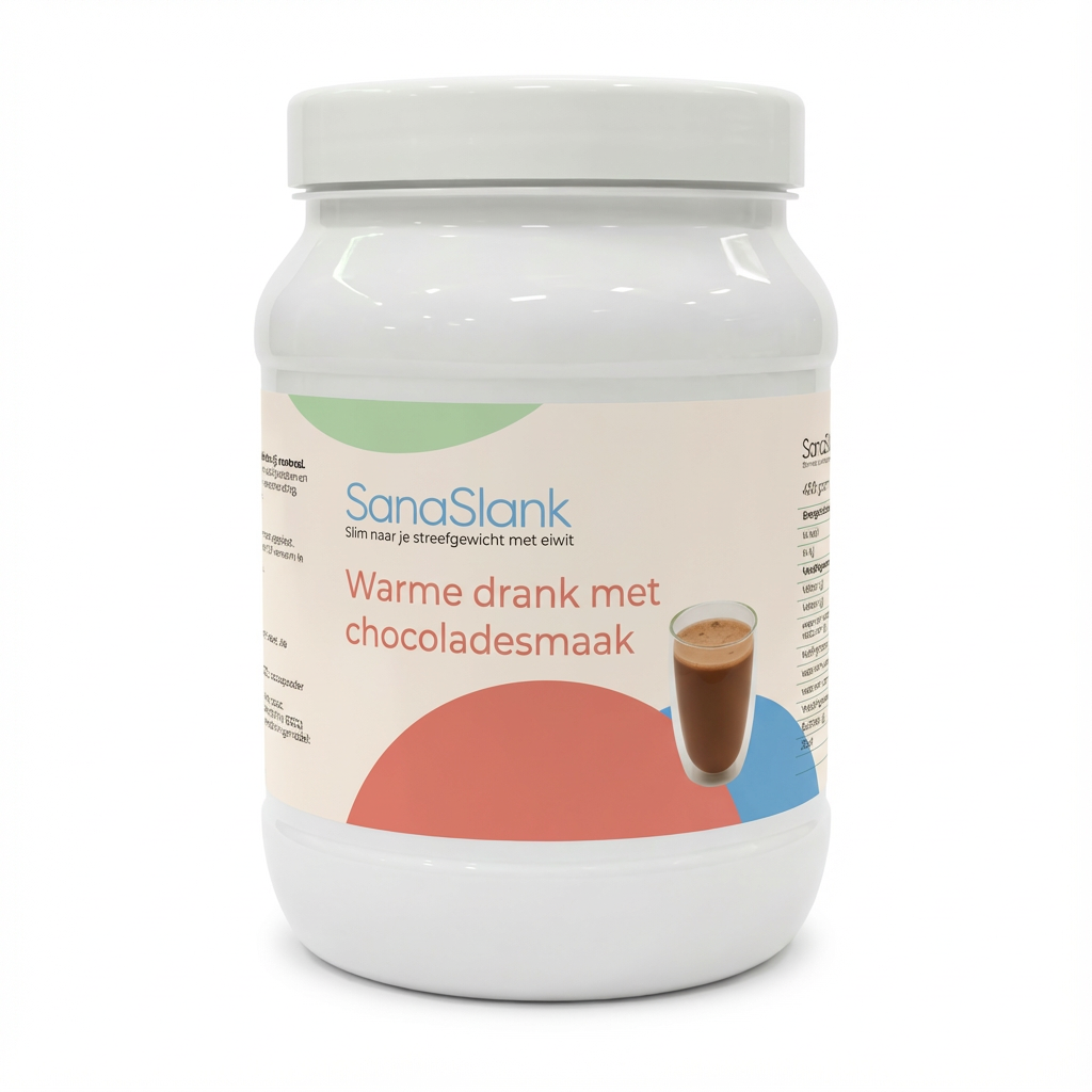 SanaSlank Chocolade Warme Drink – High Protein & Low Carb Voordeelpot (450 g, glutenvrij)