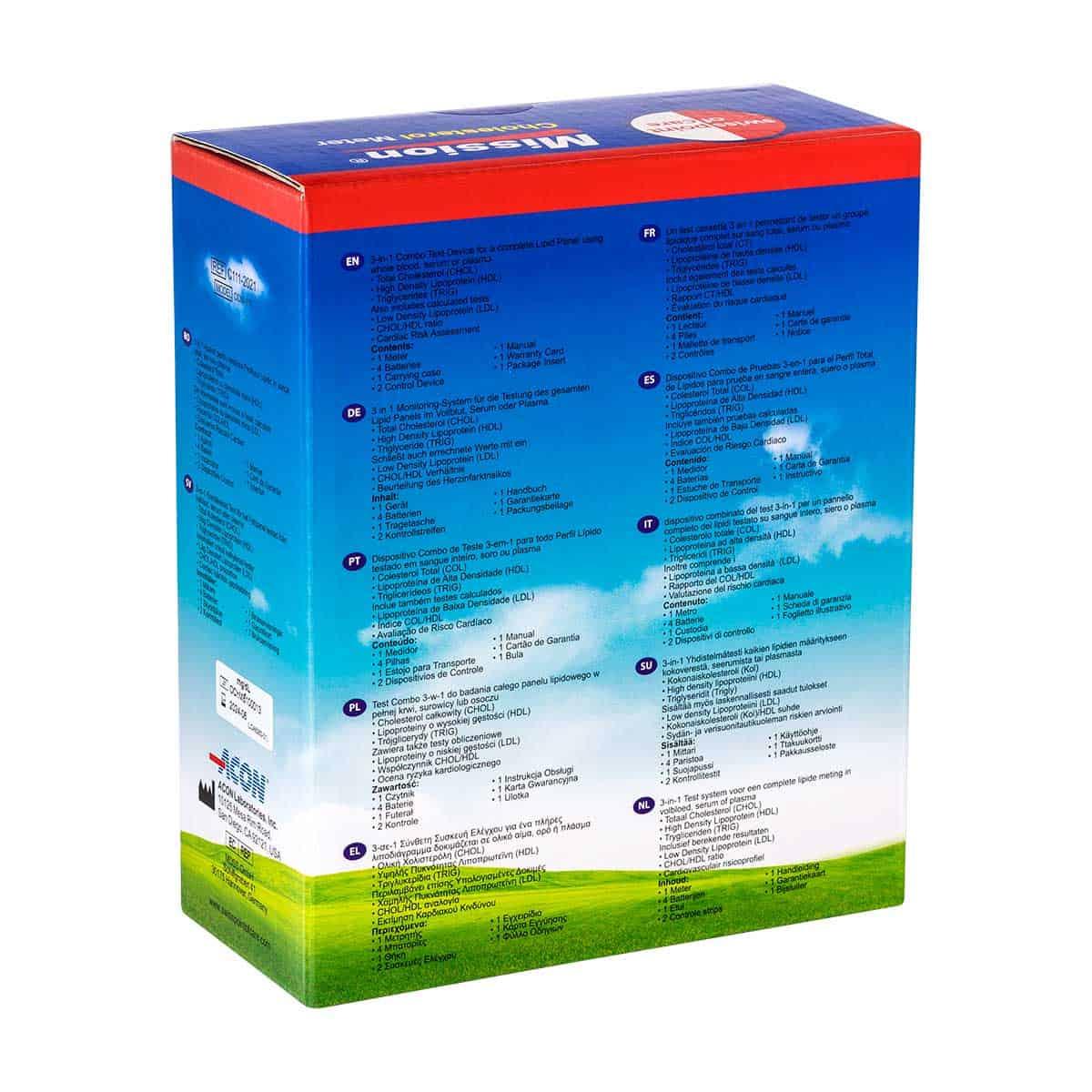 Swiss Point of Care Mission Cholesterol 3-in-1 meter